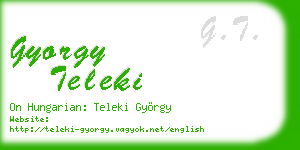 gyorgy teleki business card
