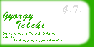 gyorgy teleki business card